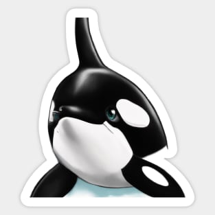 Cute Orca Drawing Sticker